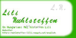 lili muhlsteffen business card